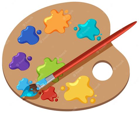 Paint palette Vector illustration. Paint palette clip art or image ...