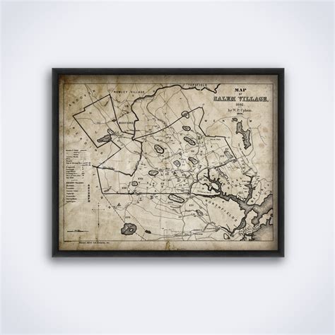 Printable Salem Village 1692 map - witch trials, medieval inquisition