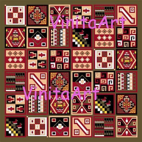 Ancient Inca Textile Patterns 12 Designs Tocapus Digital - Etsy