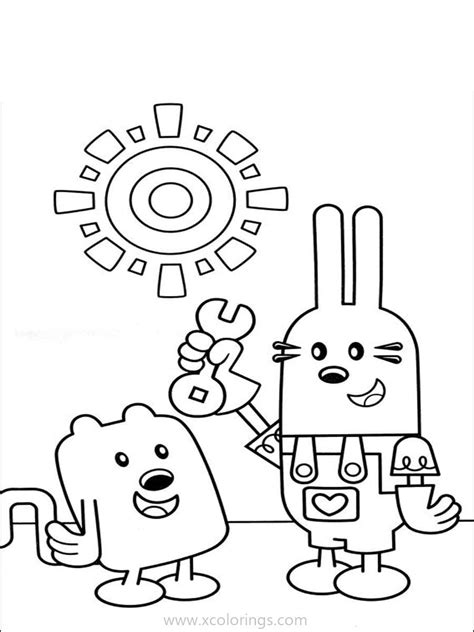 Wow Wow Wubbzy Coloring Pages Wubbzy and Widget - XColorings.com