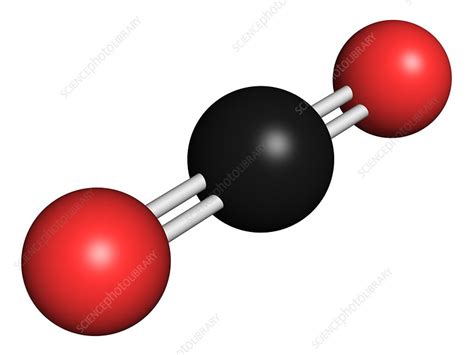 Carbon dioxide molecule - Stock Image - F010/6769 - Science Photo Library