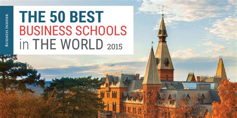 The 50 best business schools in the world | Business Insider India