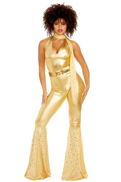 Disco Fox Costume, Gold Disco Costume