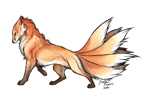 Nine Tail Fox Drawing at GetDrawings | Free download