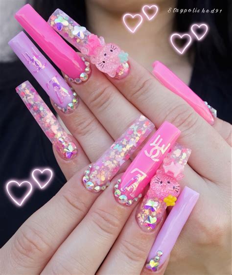 @Staypolished91 - YouTube/Instagram | Hello kitty nails, Really cute ...