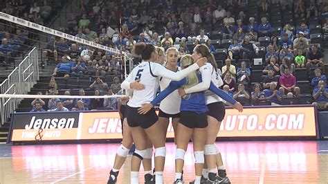 Creighton Volleyball vs. Kansas Highlights 9/8/16 - YouTube