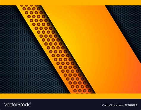 Dark abstract background with yellow shape black Vector Image