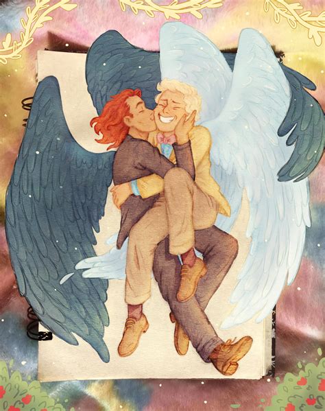 Aziraphale and Crowley (Good Omens) by me! : r/fanart