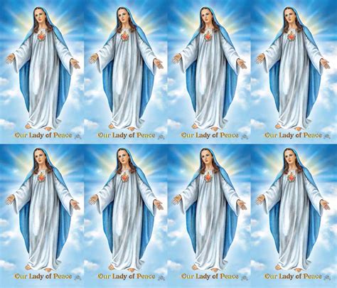 Our Lady Of Peace Prayer Cards - Cromo Cards