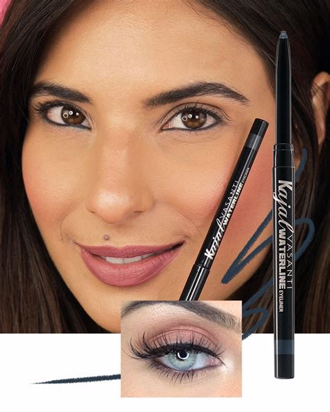 Vasanti Kajal Waterline Eyeliner Pencil (Slate Grey) Waterproof Matte ...