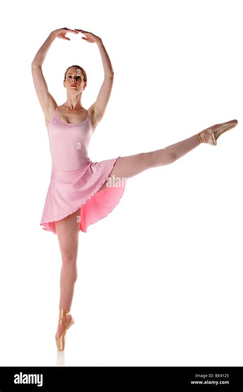 Ballerina performing isolated on a white background Stock Photo - Alamy