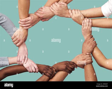 People, diversity and hands together in teamwork collaboration for ...