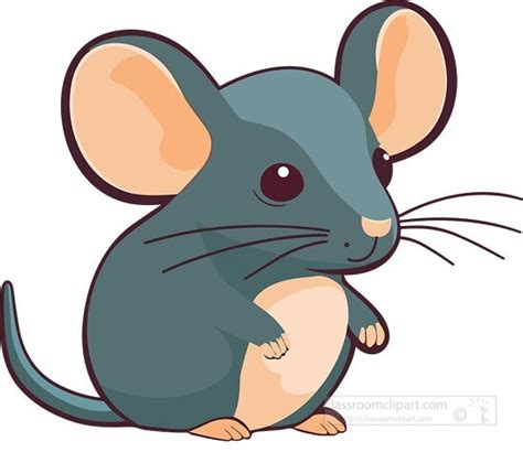 Mouse Clipart-gray mouse with big ears clip art