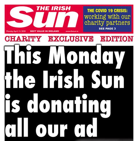 Irish Sun to publish charity edition on Easter Monday - Shelflife Magazine