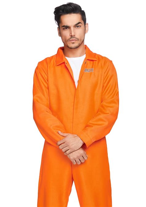 Leg Avenue Men's Prison Jumpsuit Costume - Walmart.com - Walmart.com