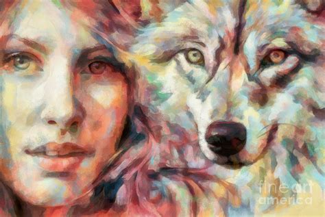 Wolf Woman Six Painting by Painted In Style - Fine Art America