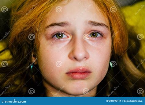 Sad, Crying Beautiful Teenager With Black Hat Royalty-Free Stock Photo ...