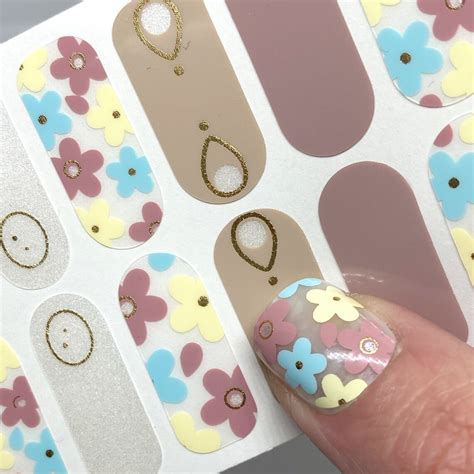 Nail Wraps 100% Nail Polish Stickers Nail Strips Floral Nails - Etsy