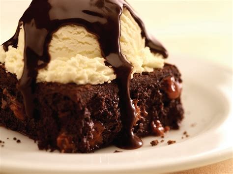 Brownie Sundae: Warm, rich chocolate brownie topped with vanilla ice ...