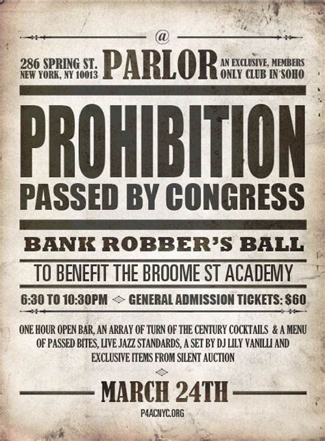 prohibition era posters 1920 1930 - Google Search | Prohibition party ...