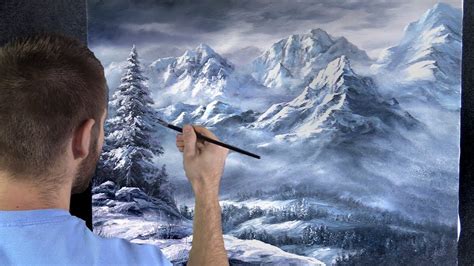 Snowy Mountains | Paint with Kevin ® - YouTube