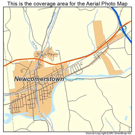 Aerial Photography Map of Newcomerstown, OH Ohio