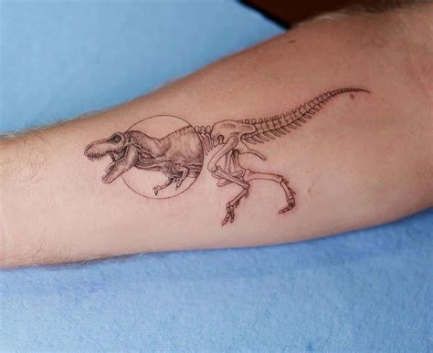 T Rex Skeleton Tattoo