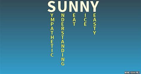 The meaning of sunny - Name meanings