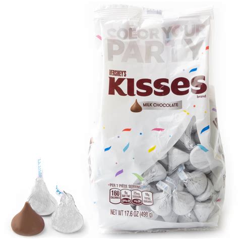 White Hershey's Kisses - 17.6oz Bag • Chocolate Candy Delights • Bulk ...