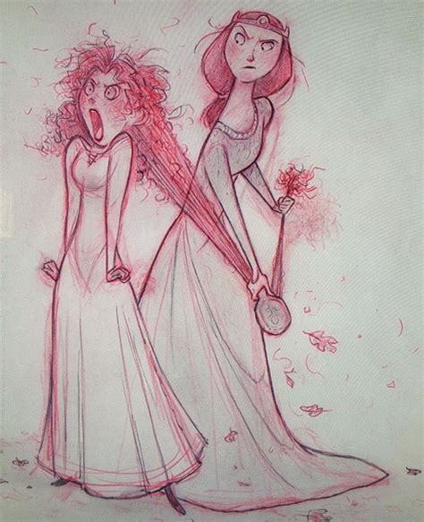 The Concept Art Library — Brave - Merida and Elinor Released in 2012 ...