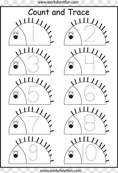 Number Worksheet Nursery School Writing Mathematics - Drawing ...