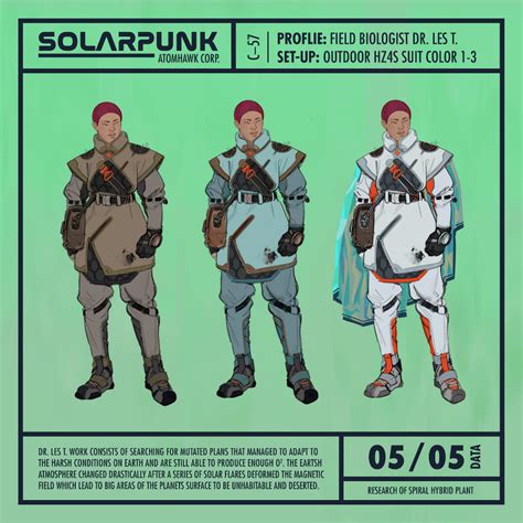 Solarpunk Biologist, Dominik Gümbel | Character design, Character ...