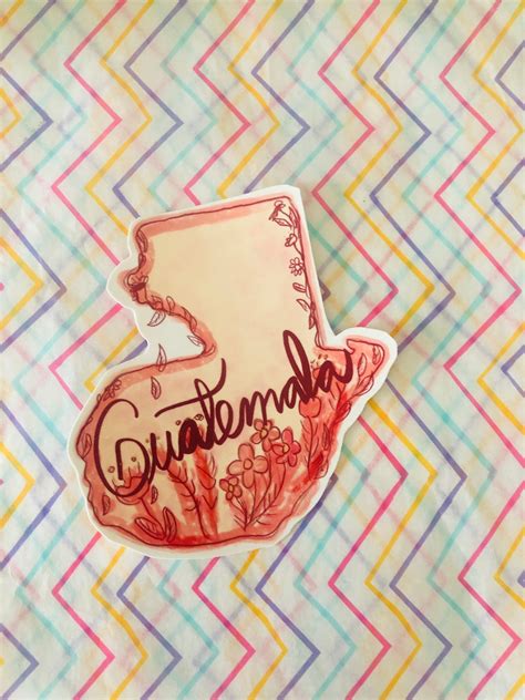 Guatemala Sticker Map guatemala Stickers guatemala Gift | Etsy