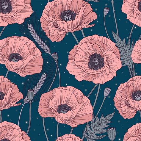 Poppy flowers | Poppy flower, Flower pattern design, Flower art images