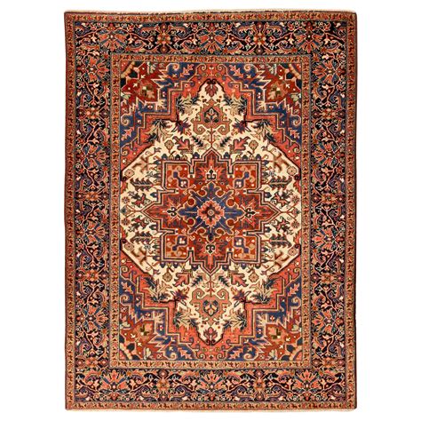 Antique Persian Area Rug Heriz Design at 1stDibs