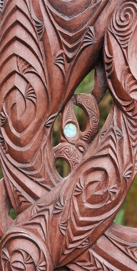 Some ornate Maori carving representing Ranginui, the earth mother ...