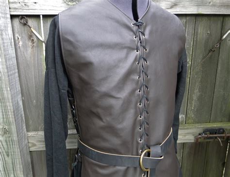 Custom Medieval Leather Tunic / Shirt Lace up Front and | Etsy