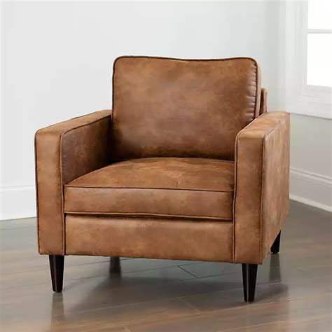 Brown Wyatt Faux Leather Armchair | Kirklands Home