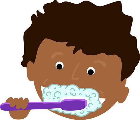 Kid Brushing Teeth Clip Art Image - ClipSafari