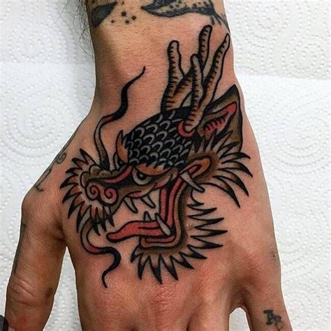 45+ Breathtaking Dragon Head Tattoo Designs & Ideas | Dragon hand ...