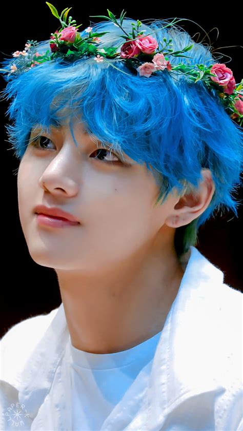 V Tumblr posts, bts v blue hair HD phone wallpaper | Pxfuel