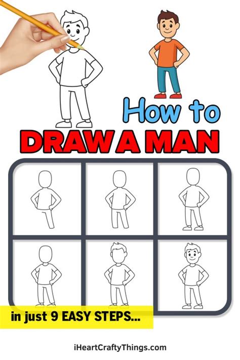 Man Drawing - How To Draw A Man Step By Step