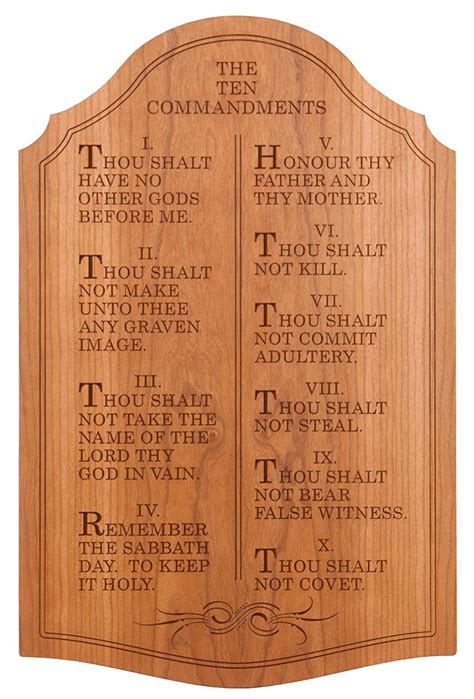 LilyMarie | The Ten Commandments | Carved Solid Cherry Wood ...