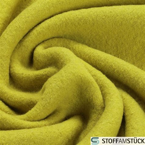 Fabric Pure New Wool Knitted Fabric Lime Fulling Loden - Etsy