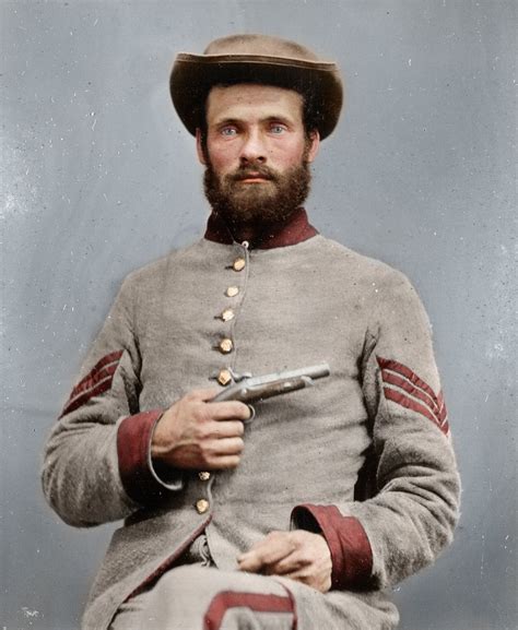 An unidentified Confederate Sergeant, ca. 1865. I love that this has ...