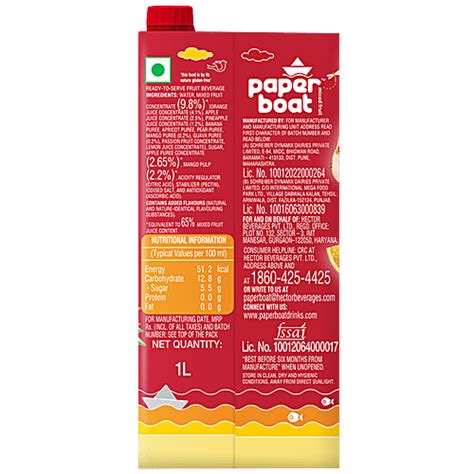 Buy Paper Boat Juice Fruit Chaat 1 L Online At Best Price of Rs 110 ...