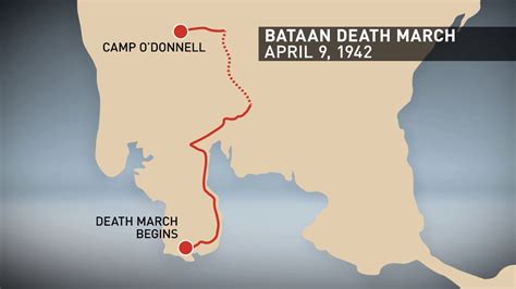 Bataan Death March Map - Map Of The World