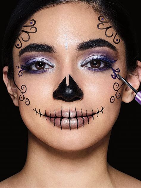 ☀ How to do skull looking halloween makeup | gail's blog