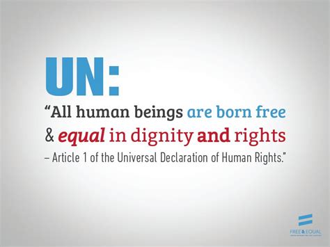 an ad with the words un all human beings are born free and equal in ...