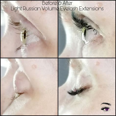 Before & after light Russian Volume Eyelash Extensions. . . # ...